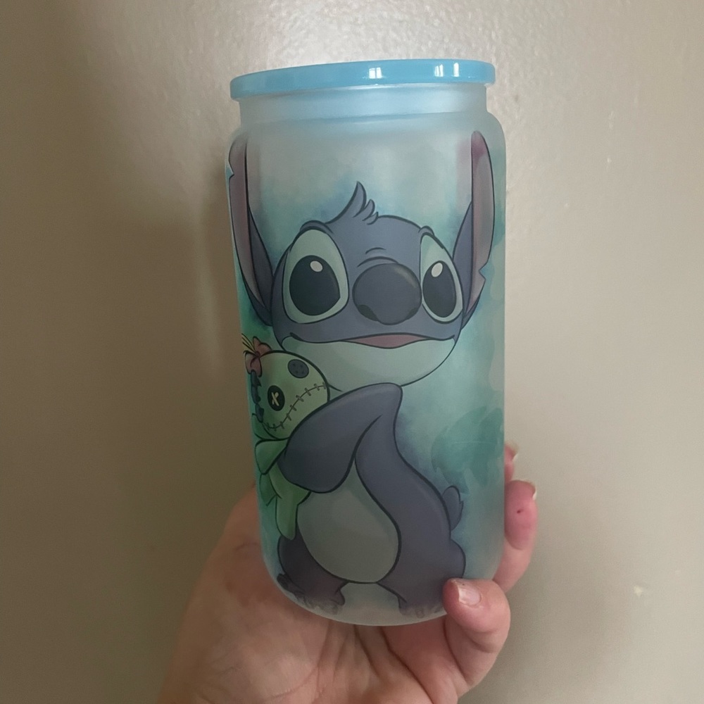 Lilo & Stitch custome glass tumbler , NEW